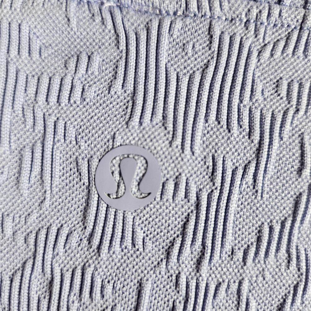 Lululemon Rest Less Pullover Hydrangea Blue  Long Sleeve Ribbed Size 10 - Picture 6 of 8